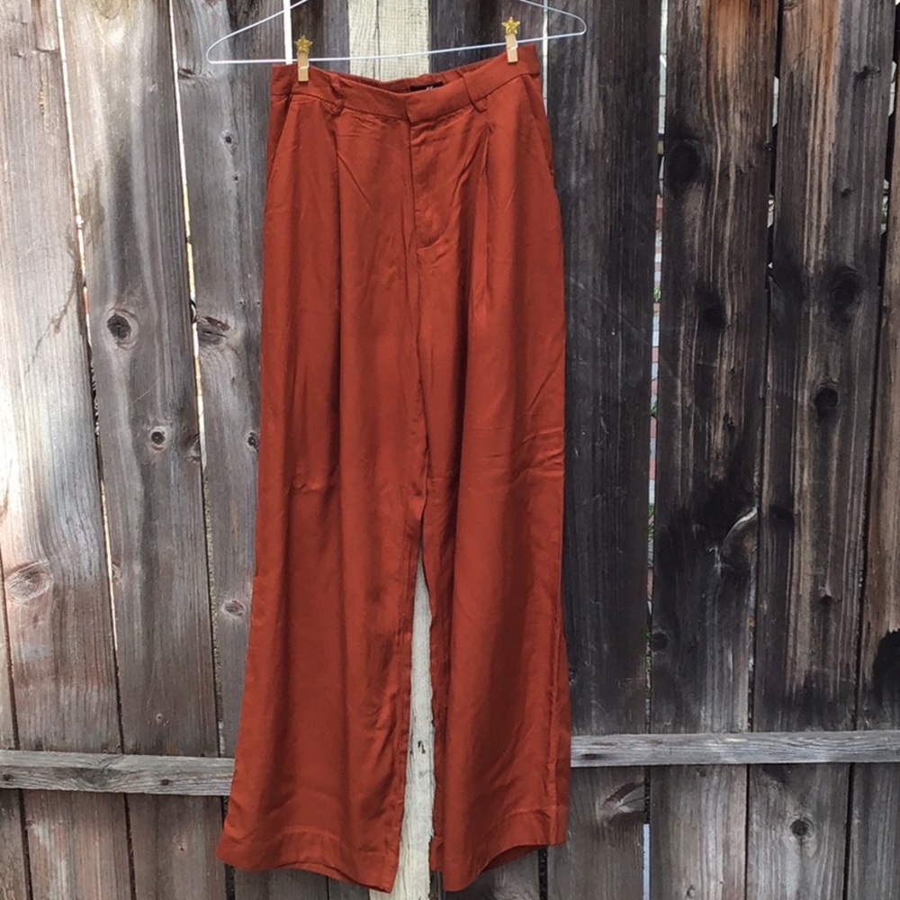 H&M Rust Wide-Leg Trousers